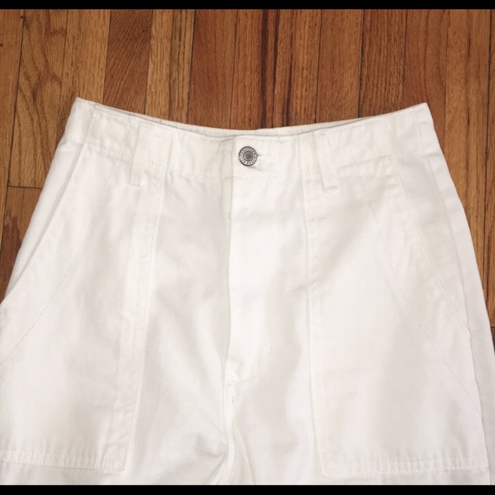 White brandy straight leg Kim pants